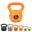 Kettlebell Phoenix Fitness din vinil, 8 kg, prindere larga