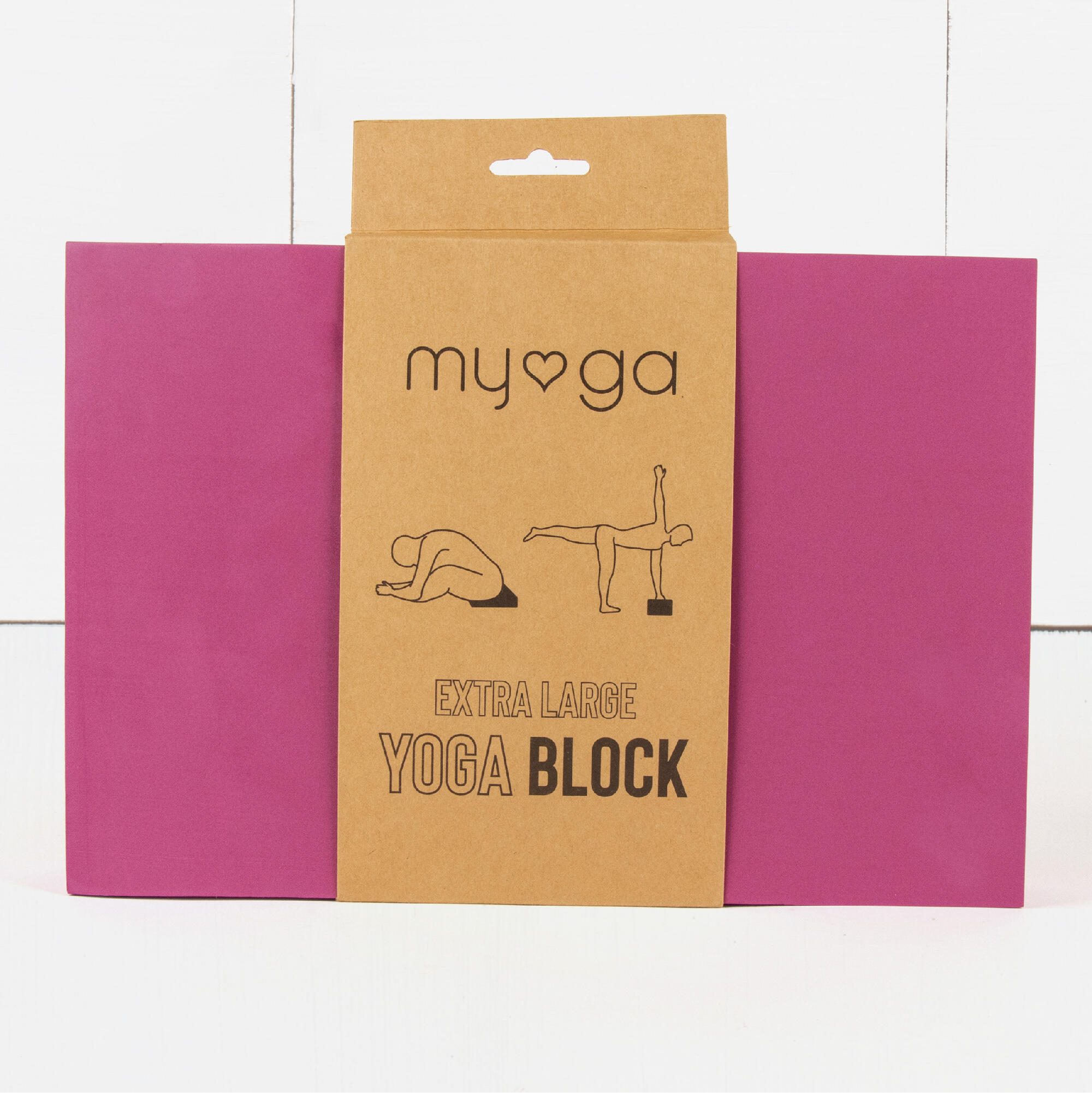 Myga Extra Large Foam Yoga Block - Plum 2/8