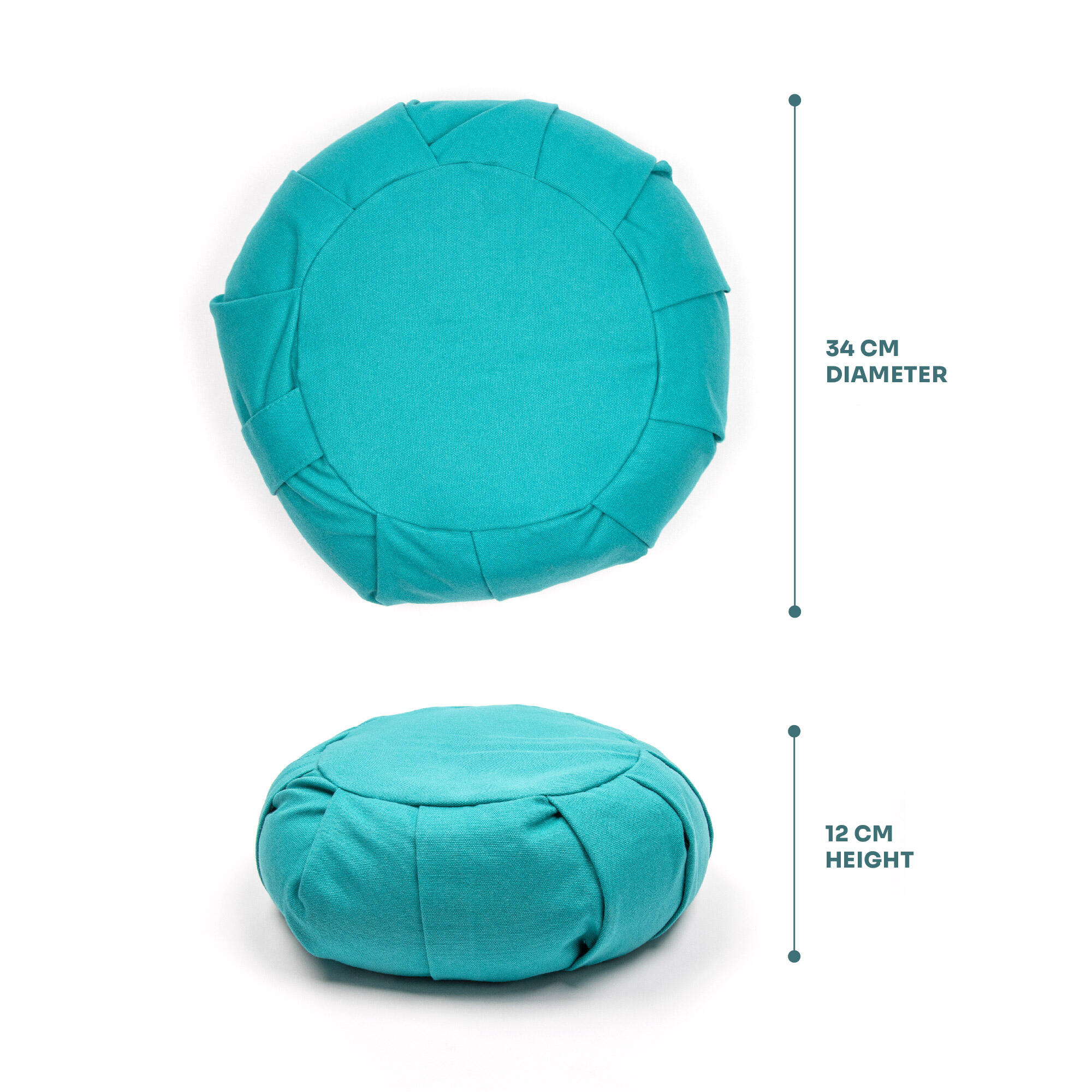 Myga Zafu Meditation Cushion - Turquoise 6/7