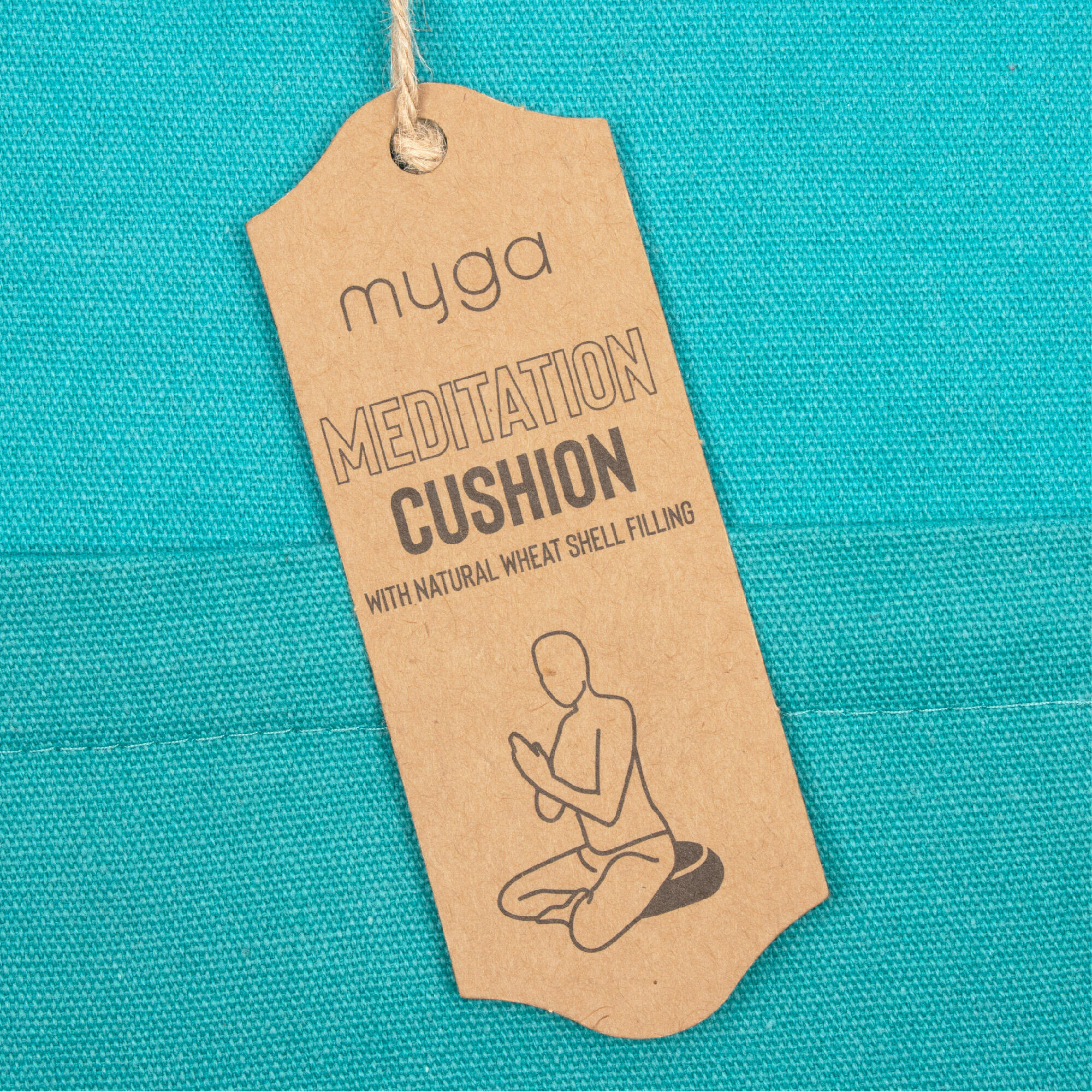 Myga Zafu Meditation Cushion - Turquoise 3/7