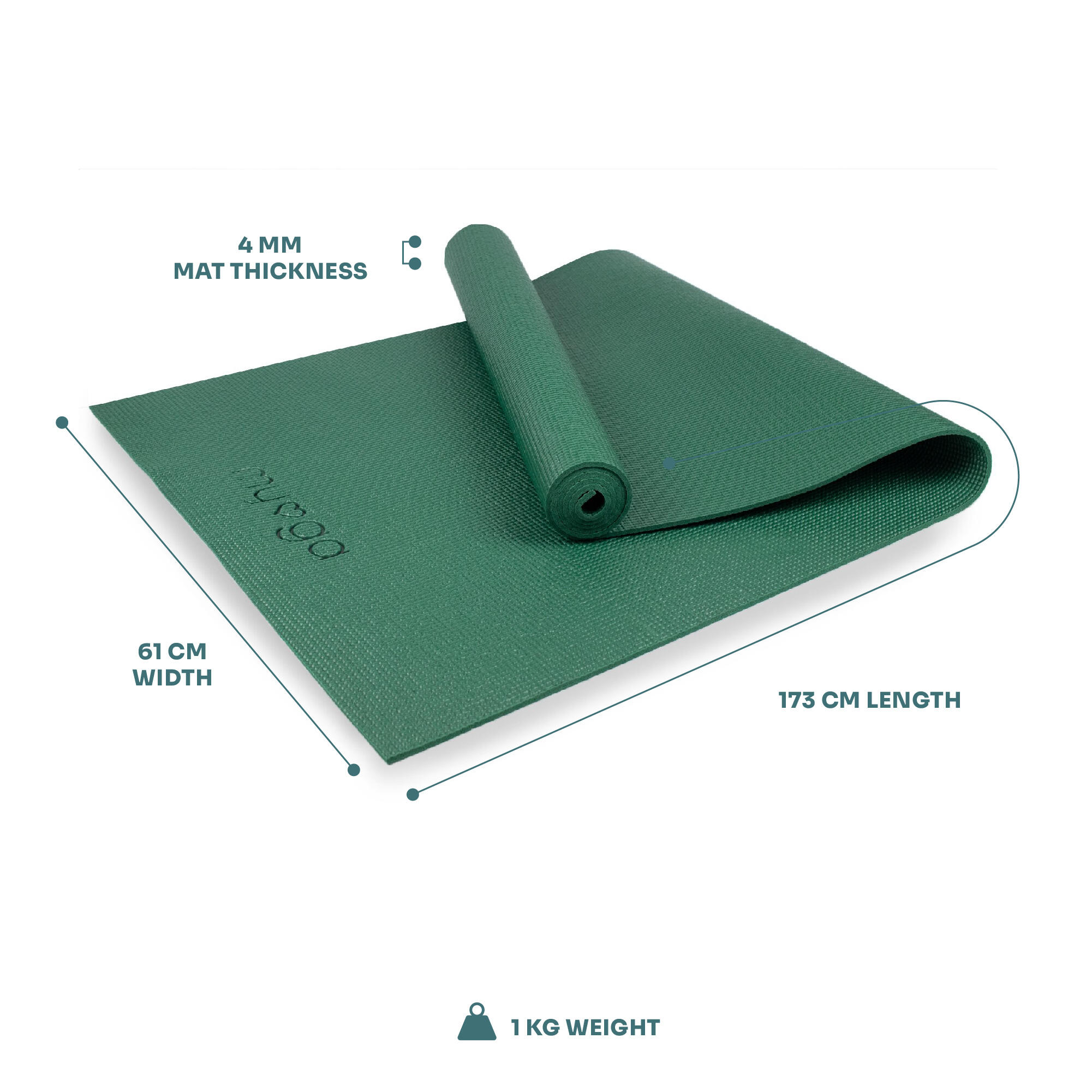 Myga Entry Level Yoga Mat - Green 6/7