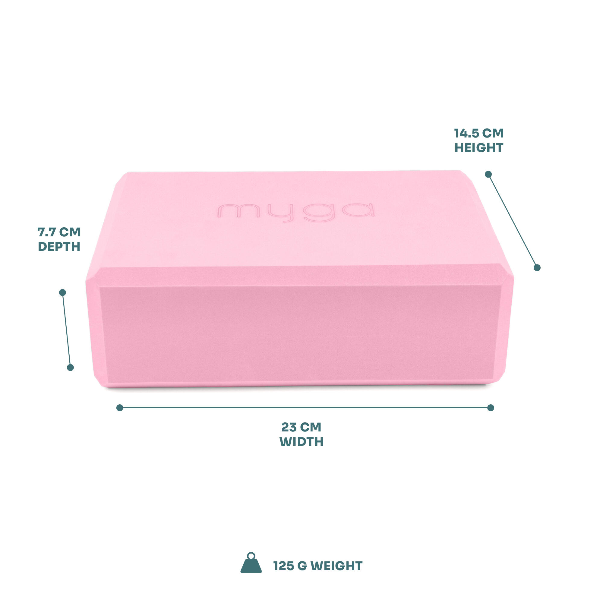 Myga Foam Yoga Block - Dusty Pink 6/8