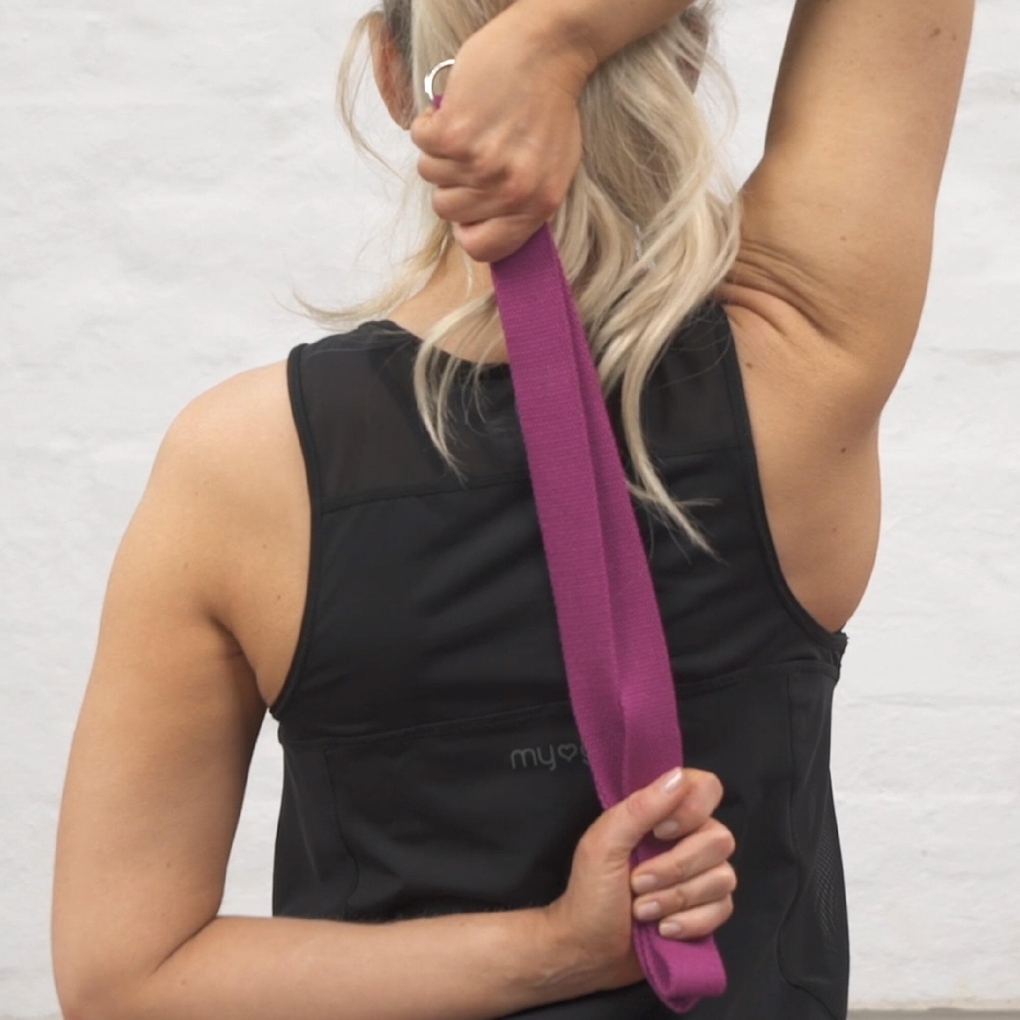 Myga 2 In 1 Yoga Belt & Sling - Plum 5/8