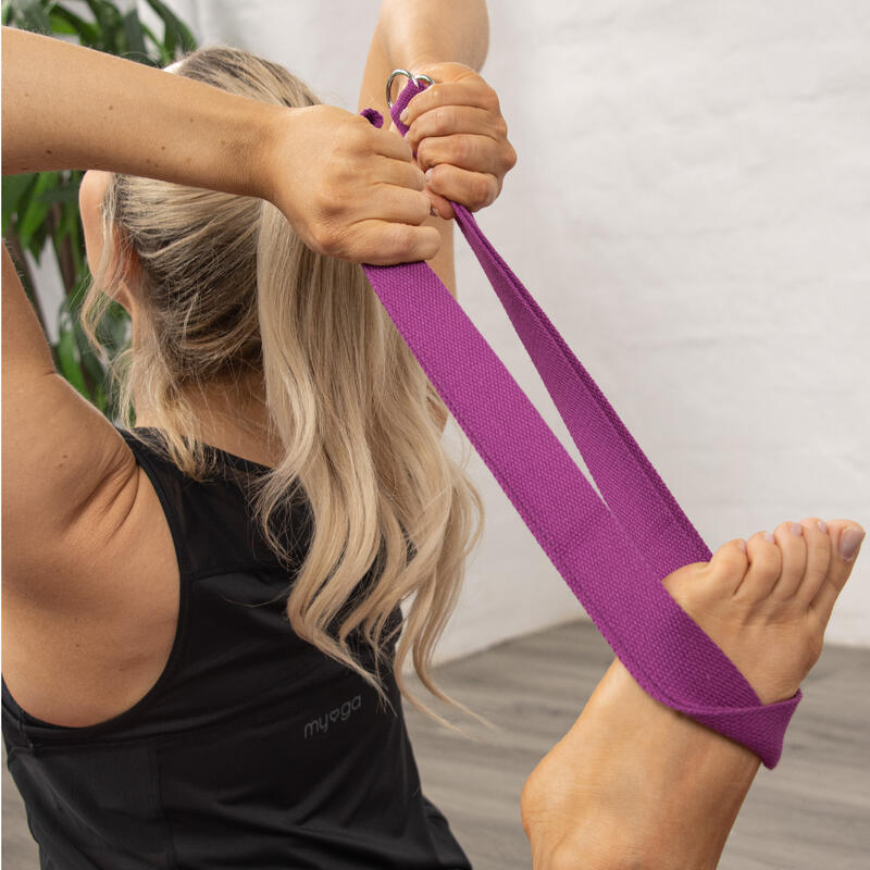 Myga Yoga Entry Mat, Strap & Pair of Blocks - Plum