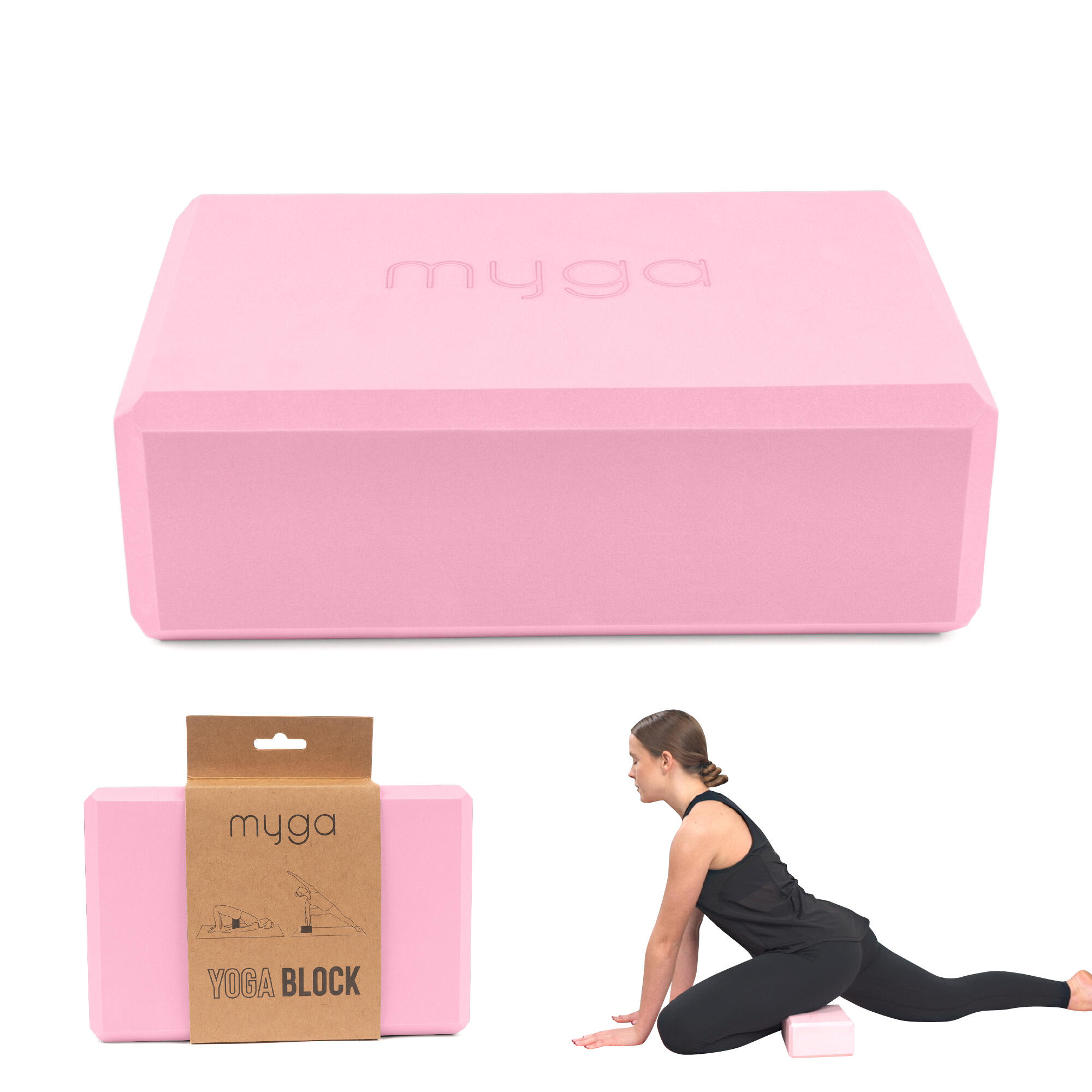 Myga Foam Yoga Block - Dusty Pink 1/8