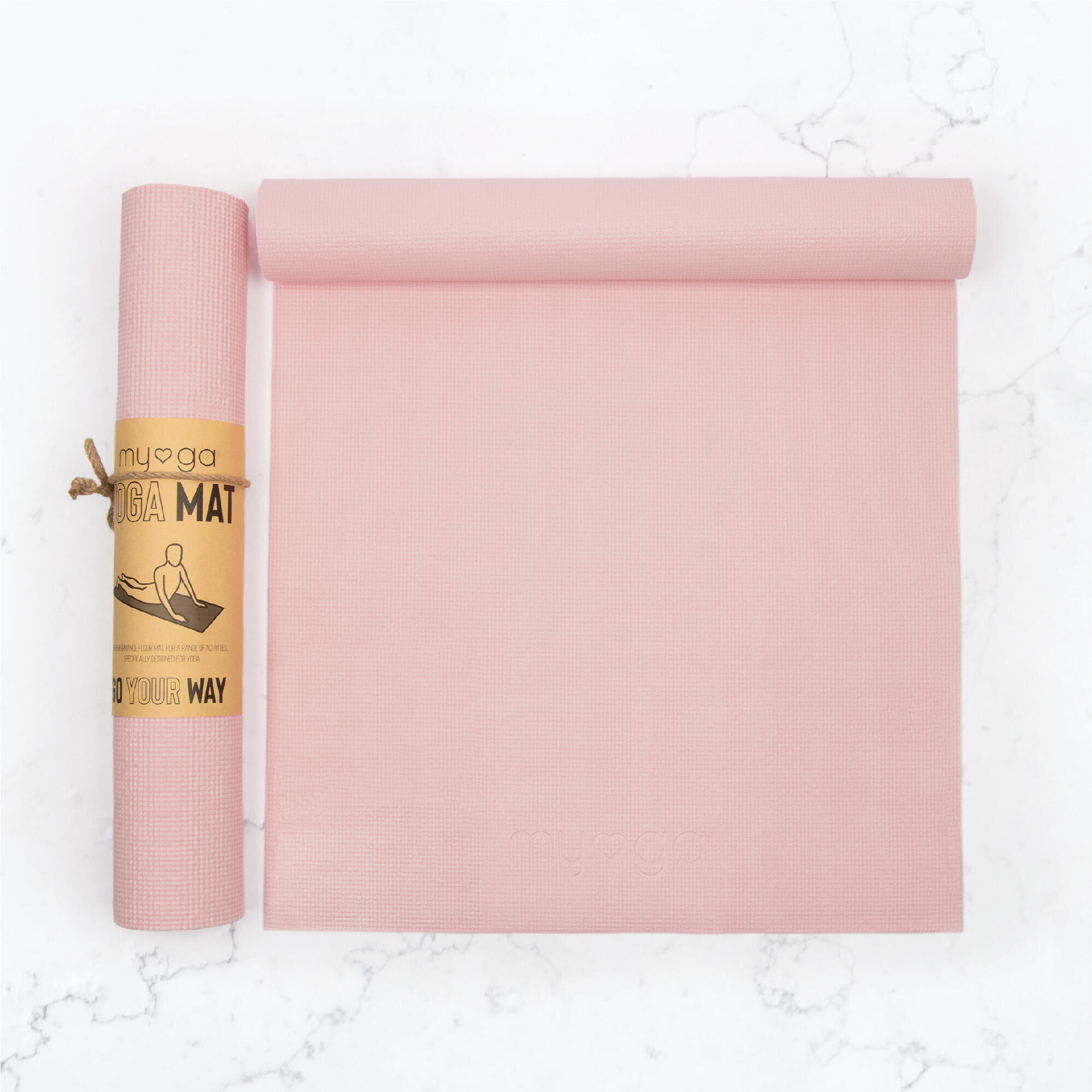 Myga Entry Level Yoga Mat - Dusty Pink 1/8