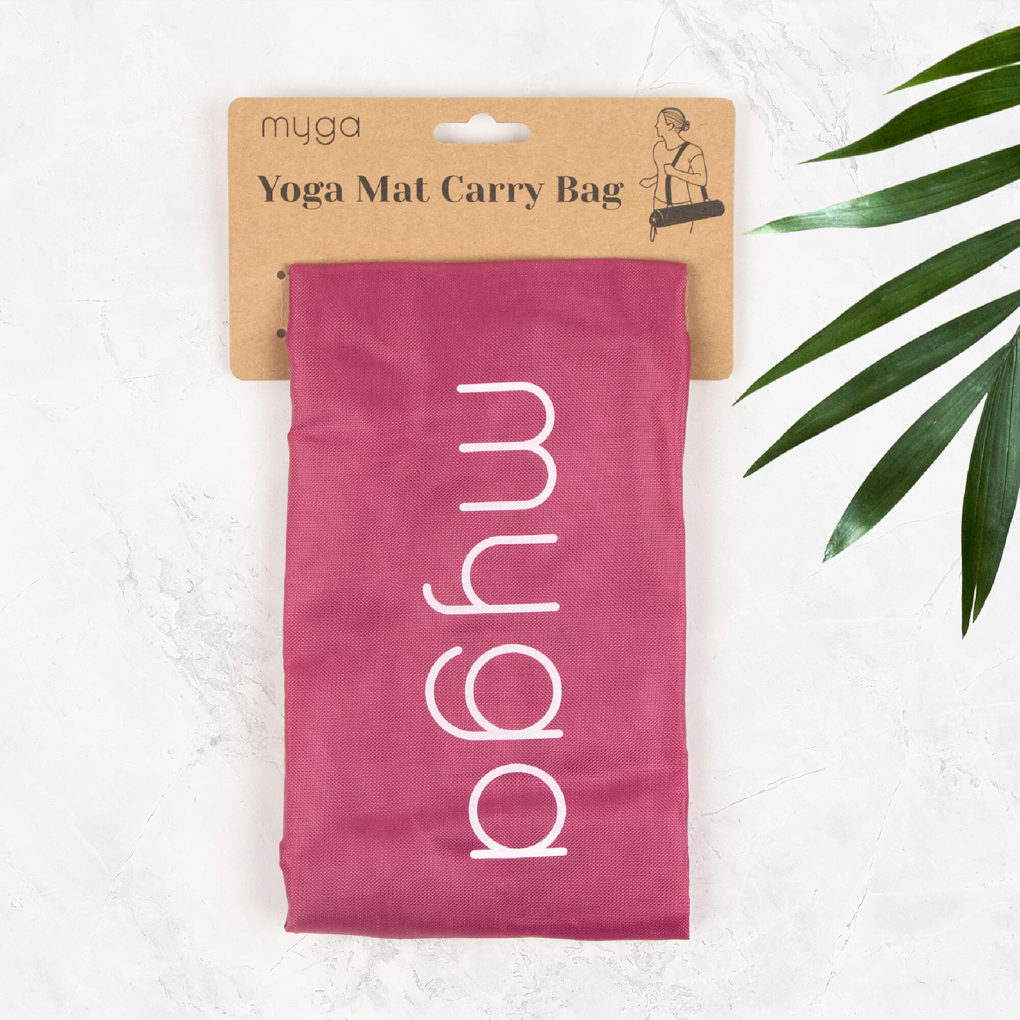 Myga Yoga Mat Carry Bag - Raspberry 3/7