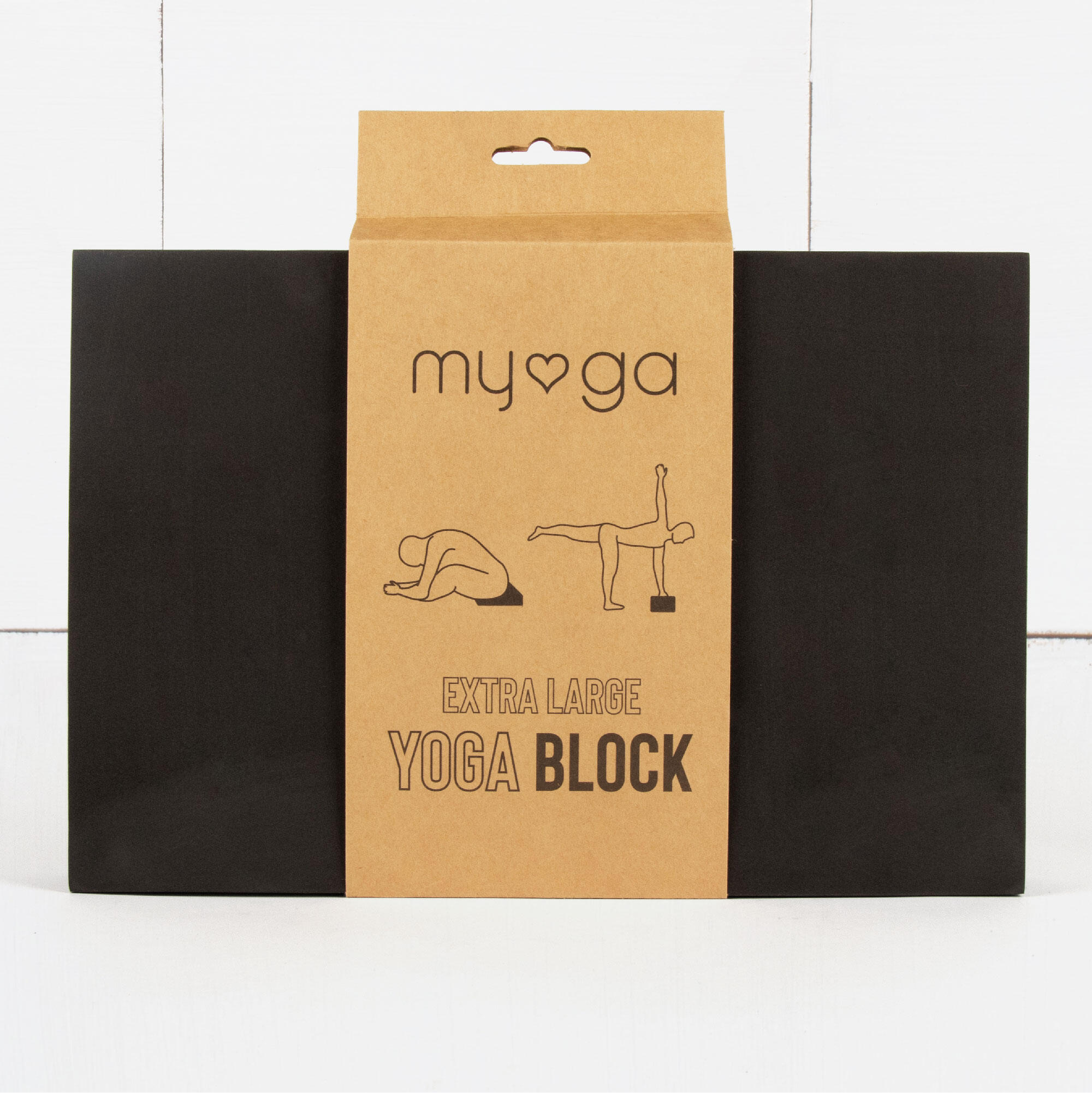 Myga Extra Large Foam Yoga Block - Black 2/8