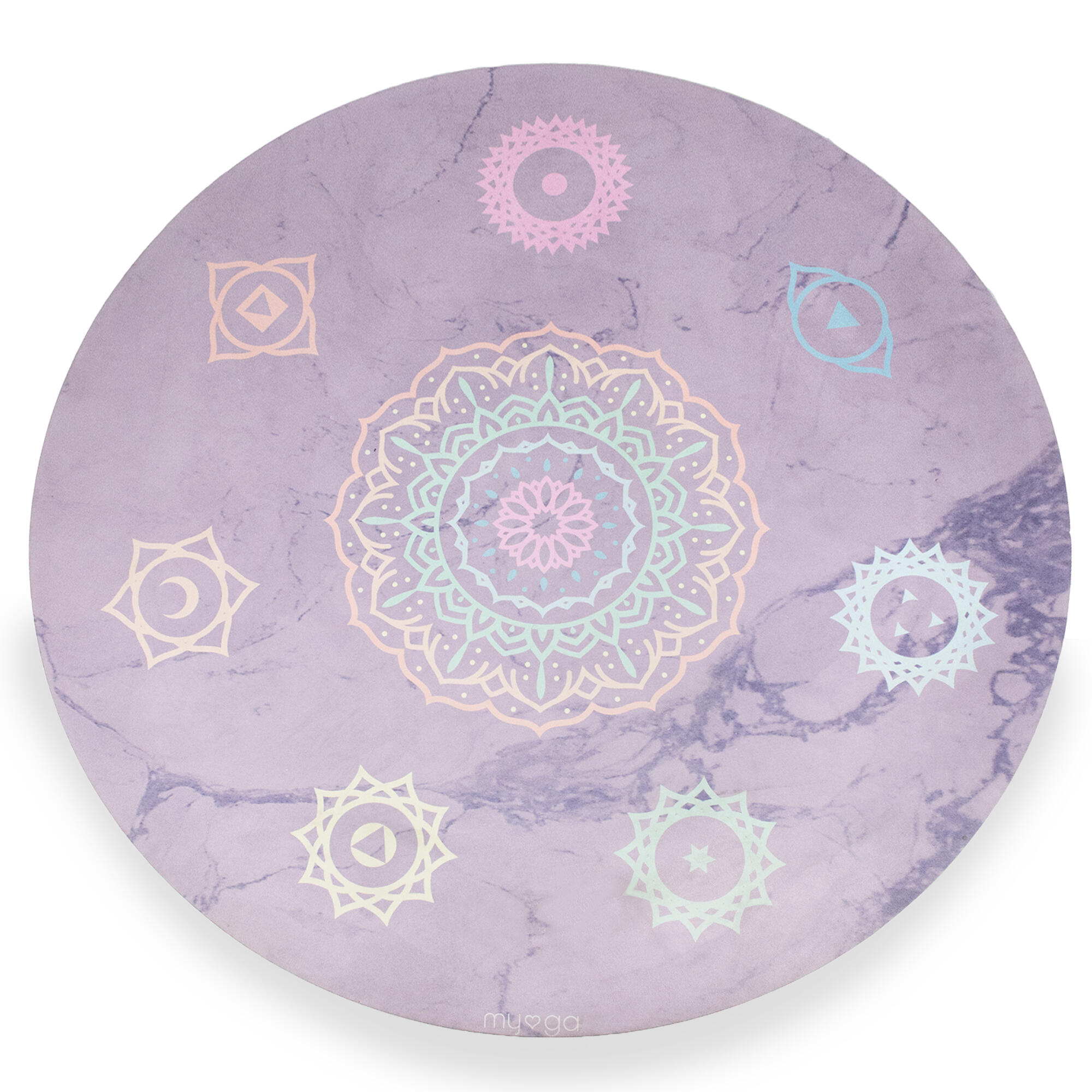 MYGA Myga Round Chakra Yoga Mat - 139cm Diameter