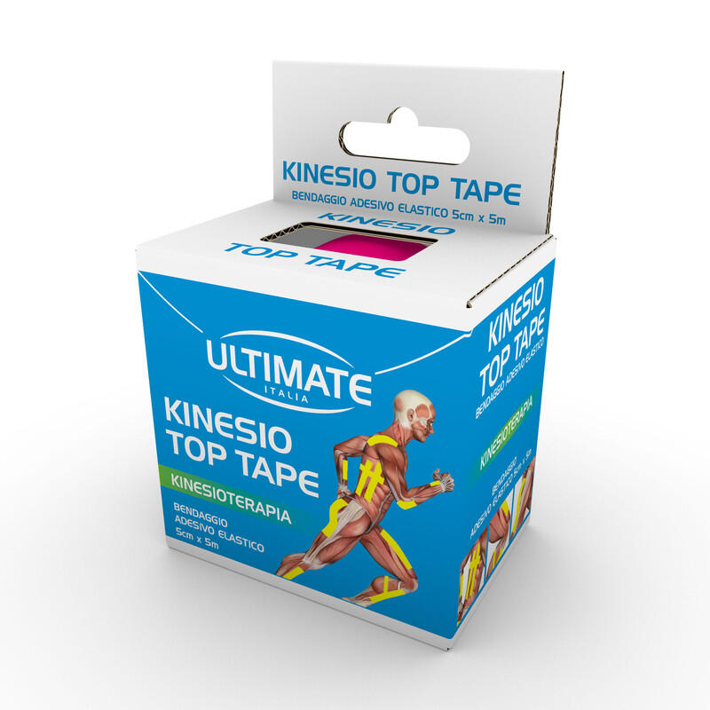 ULTIMATE ITALIA KINESIO TOP TAPE BENDAGGIO ADESIVO ELASTICO PER KINESIOTERAPIA 5CMX5M FUCSIA