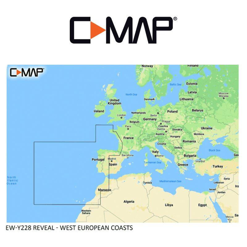 C-MAP REVEAL M-EW-Y228-MS Costas da Europa Ocidental