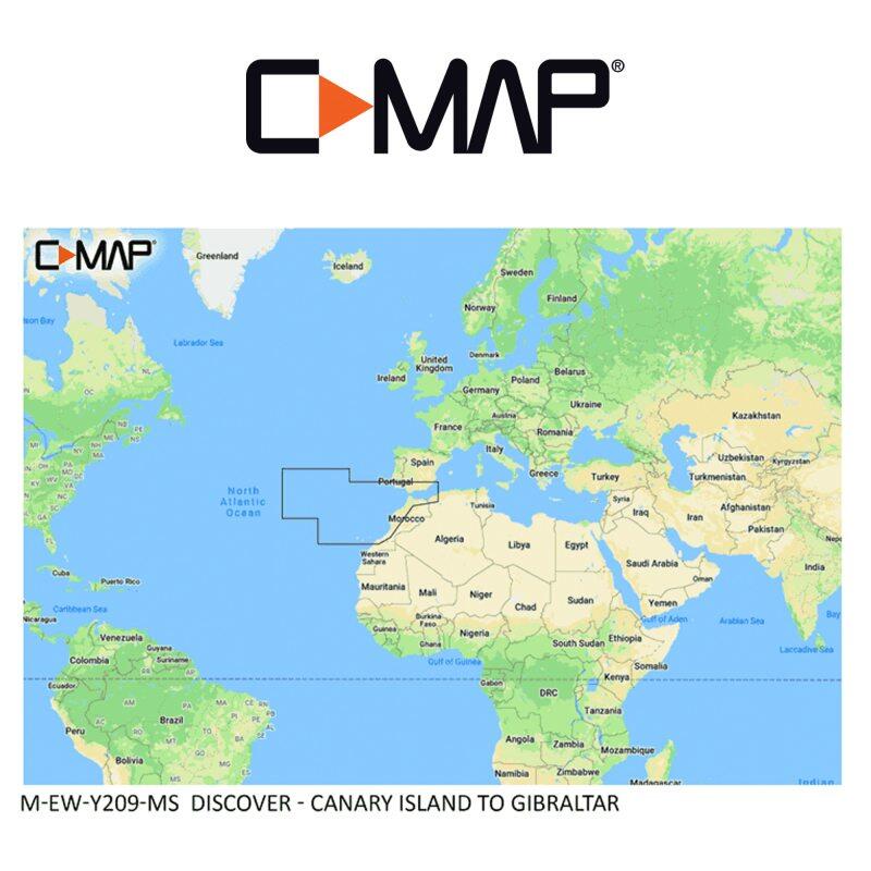 C-MAP DISCOVER M-EW-Y209-MS Ilhas Canárias para Gibraltar