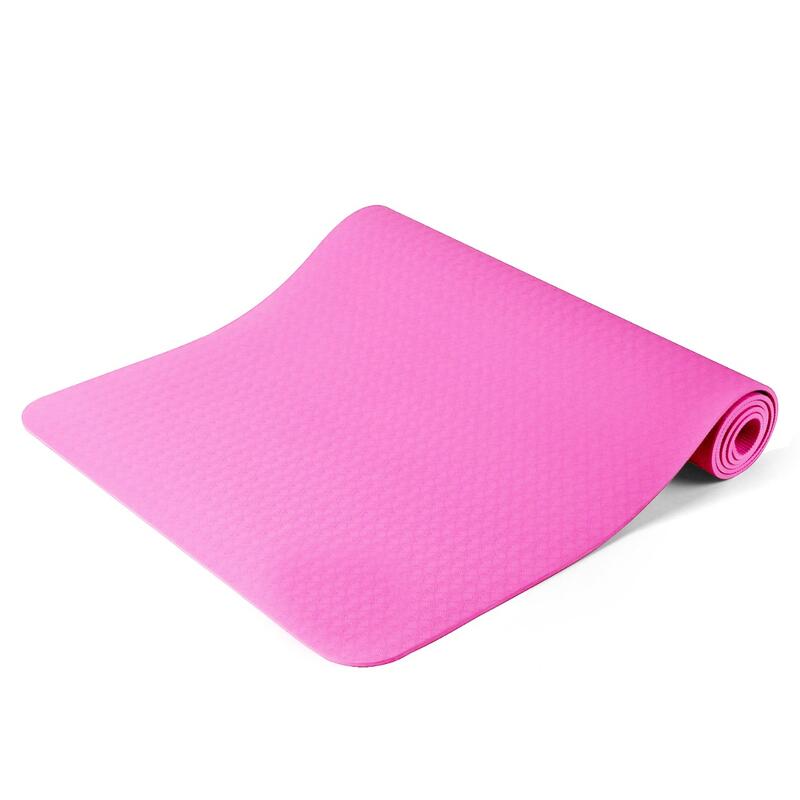 Jóga matrac ajándék táskával, 181 x 61 cm, Rózsaszín