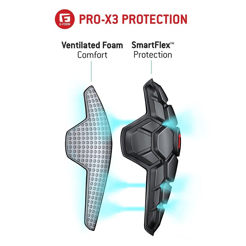 G-Form Protection Youth Pro-X3 Knee Guard Matt Black 5/7