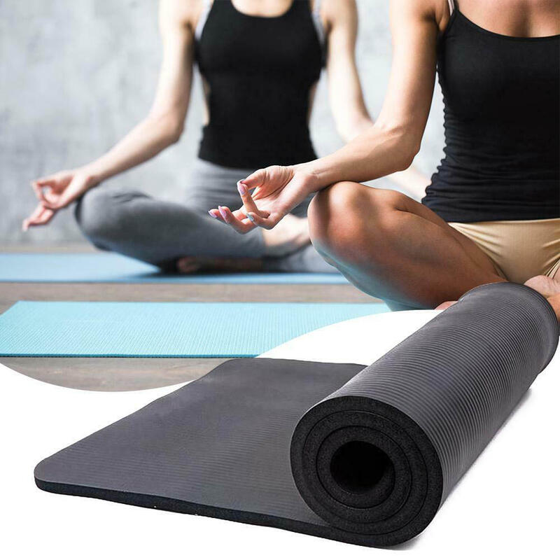 Saltea yoga cu geanta cadou, 3 culori-negru