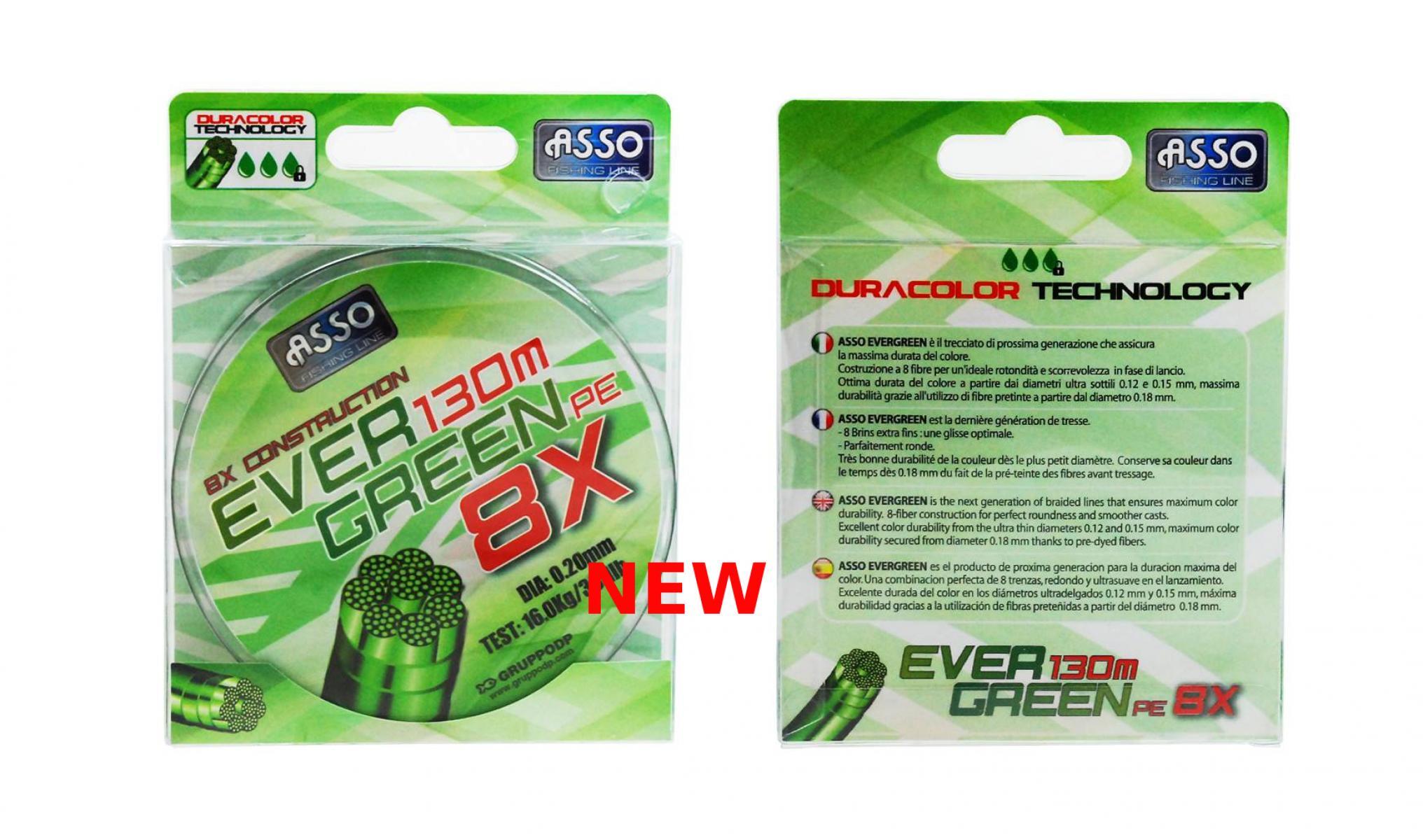 Trecciato da pesca Asso 8X PE Evergreen - 130 mt 3/3