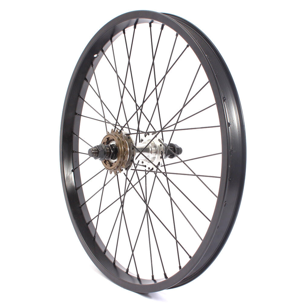 BMX RODA TRASEIRA 20" 14MM "BARCODE" PRETA KHEBIKES