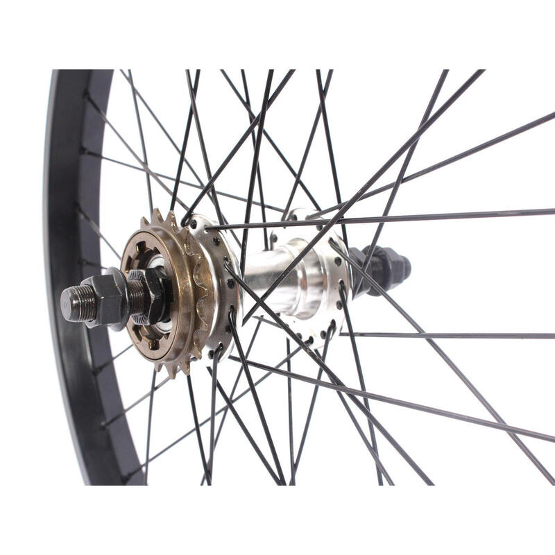 BMX HÁTSÓ KERÉK FEKETE 20" 14MM KHEBIKES