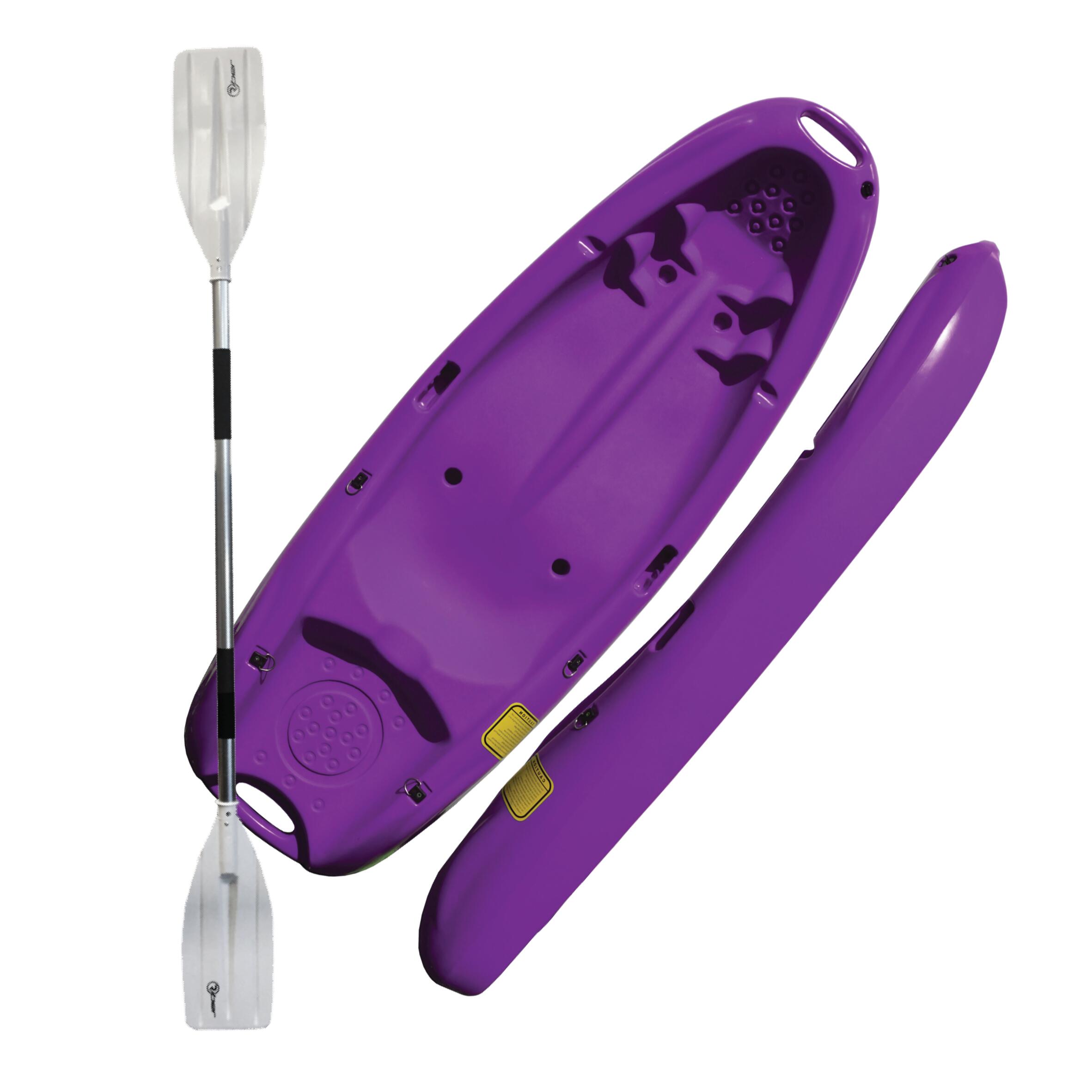 JUNIOR SIT ON TOP KAYAK - COMPLETE WITH PADDLE - PURPLE 1/5