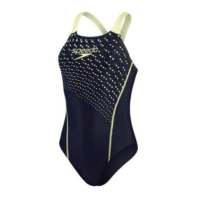 Speedo medley logo medalist zwempak uit één stuk voor dames