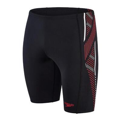 Speedo tech panel jammer - zwart/ rood/ wit - uk maat 26