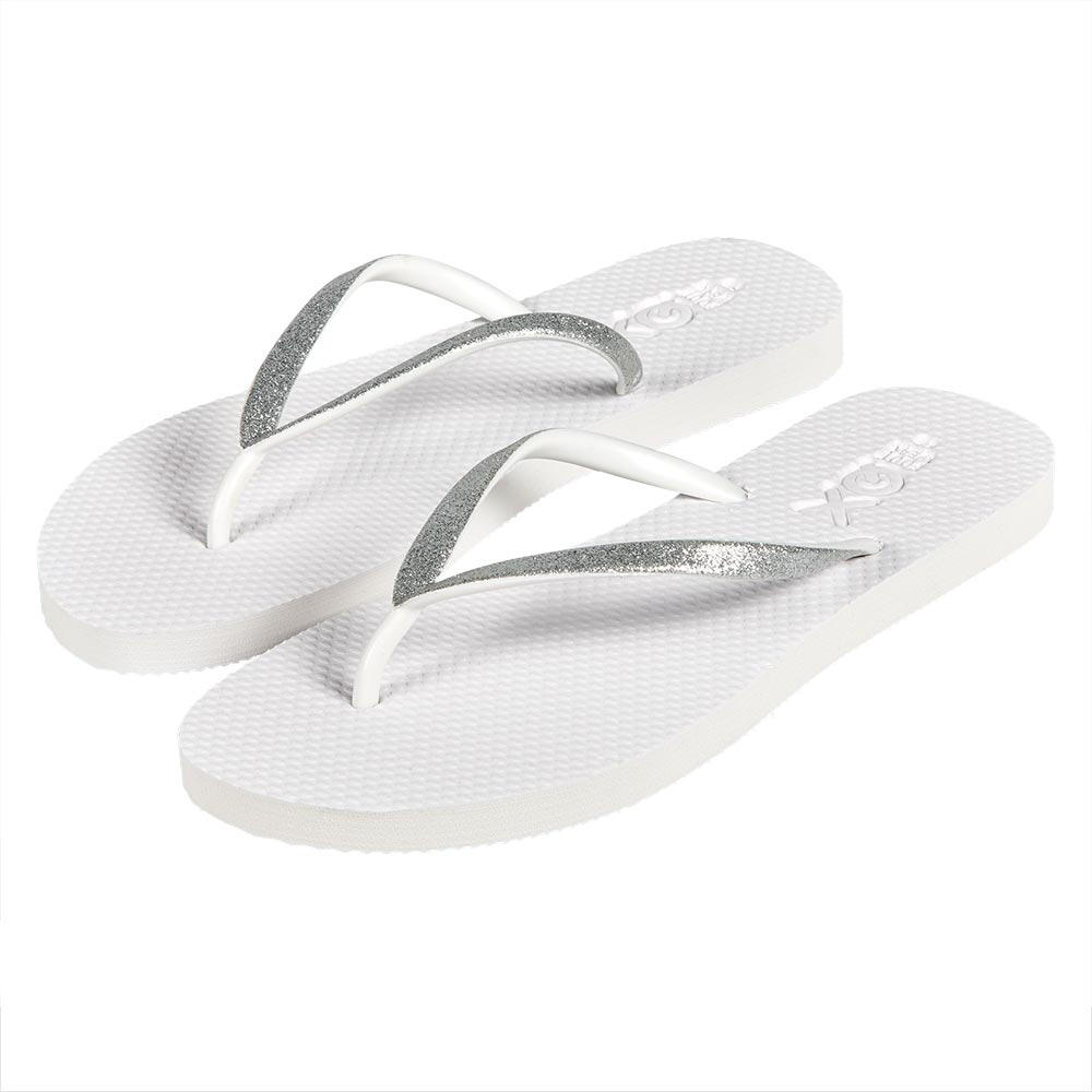 XQ Flip Flops Damen Glitter WeiB XQ FOOTWEAR Decathlon