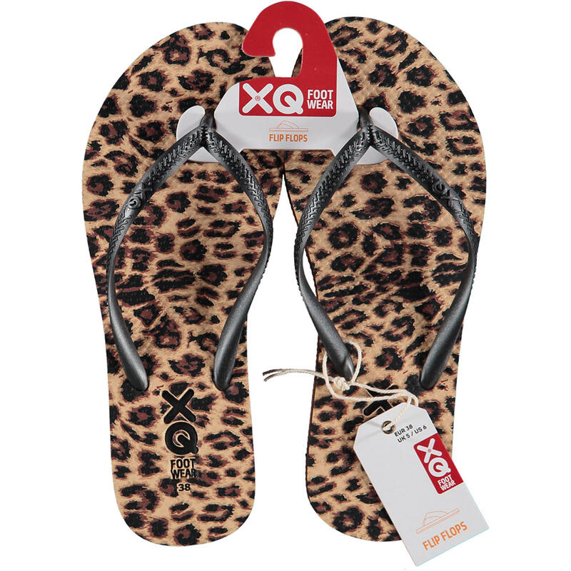 XQ Teenslippers Dames Panter Print