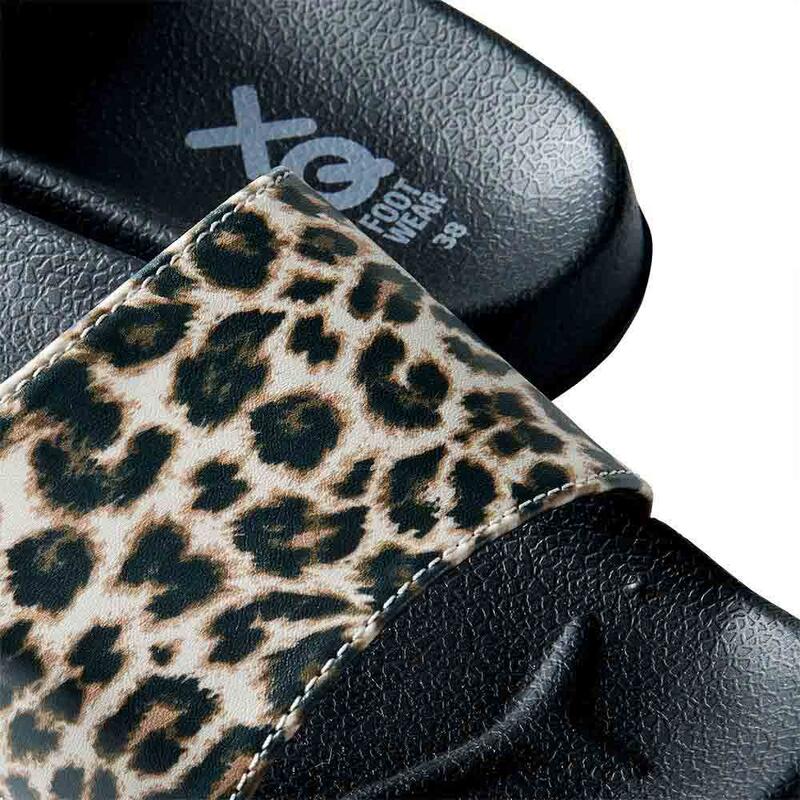 XQ Badslippers Dames Panter Print