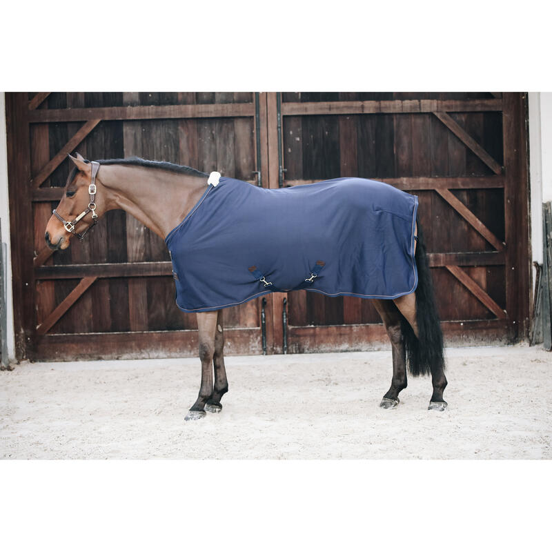 Zweetdeken fleece navy 145-6'6