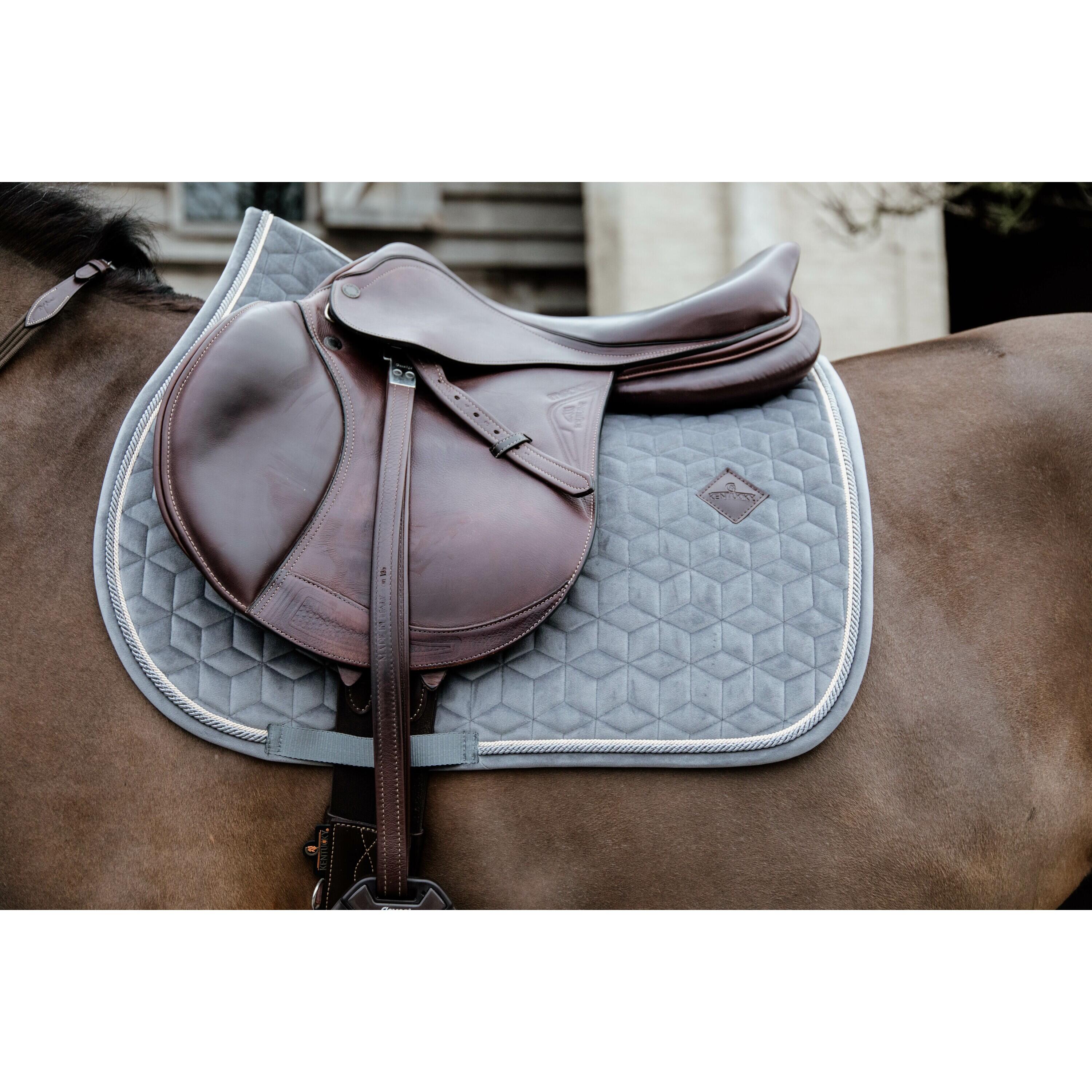 Schabracke basic samt dressur cob grau 3/5