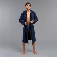Reconditionné - Peignoir de bain homme coton biologique bleu foncé - BON
