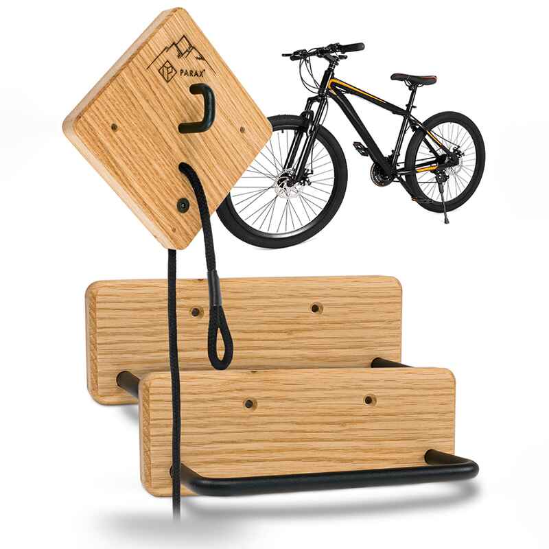 Fahrrad Wandhalterung - für alle Fahrräder geeignet - Eiche Aluminium - U-RACK