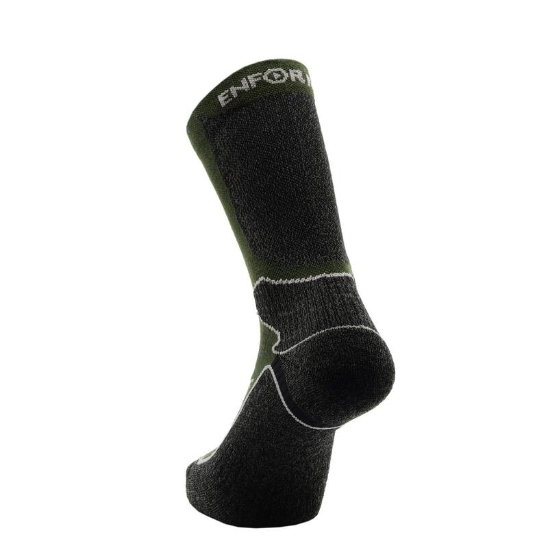 SLK-3K4 WANDERSOCKEN-MERINO/SEIDE-KNÖCHEL-UND ACHILLESSOCKEN-GRÜN