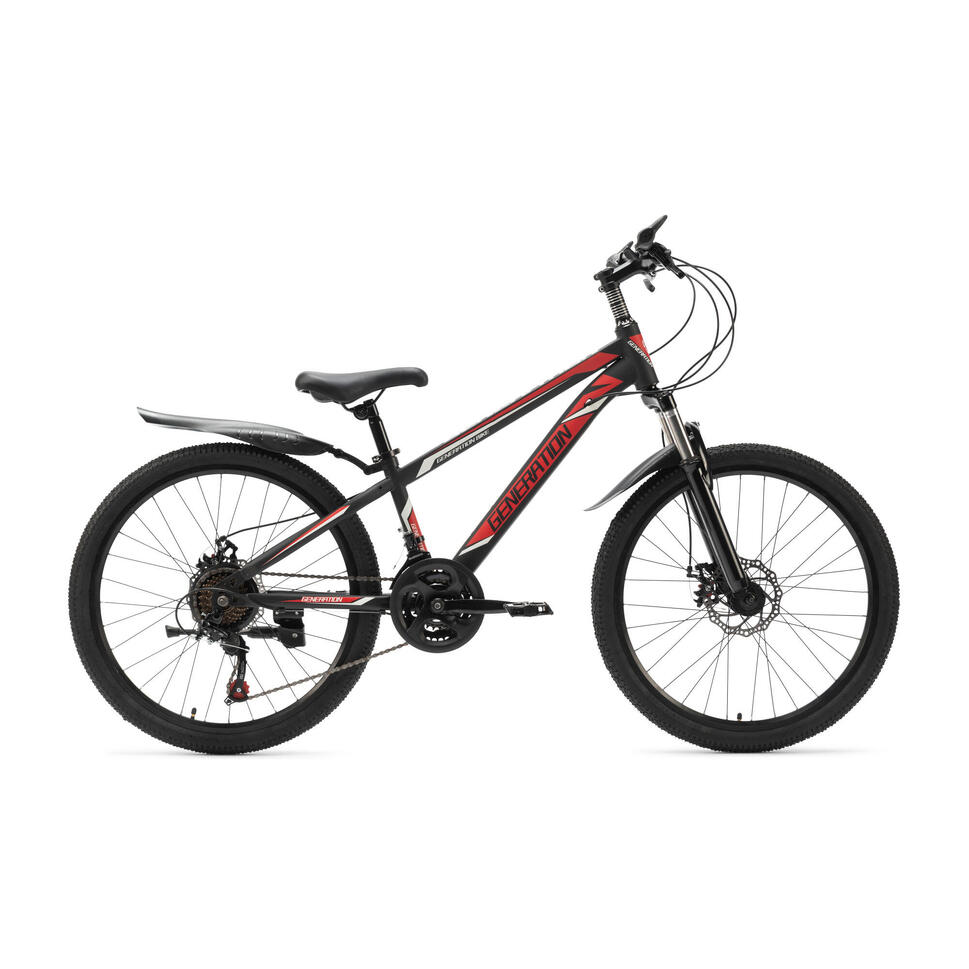 Generation mountainbike 24 inch Rood Spatborden GENERATION