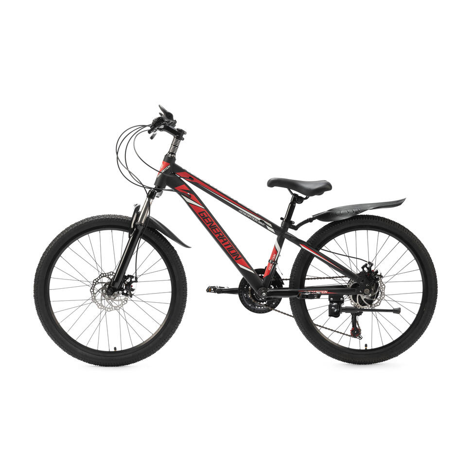 Generation mountainbike 24 inch Rood Spatborden GENERATION