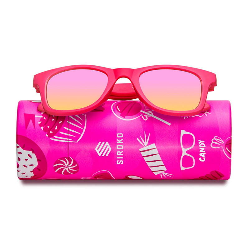 Dzieci Surf ęce okulary przeciwsłoneczne Candy SIROKO Flamingo Pink