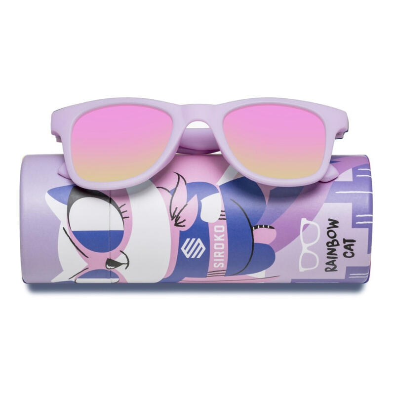 Kinder Surf sonnenbrille für Rainbow Cat SIROKO Mauve