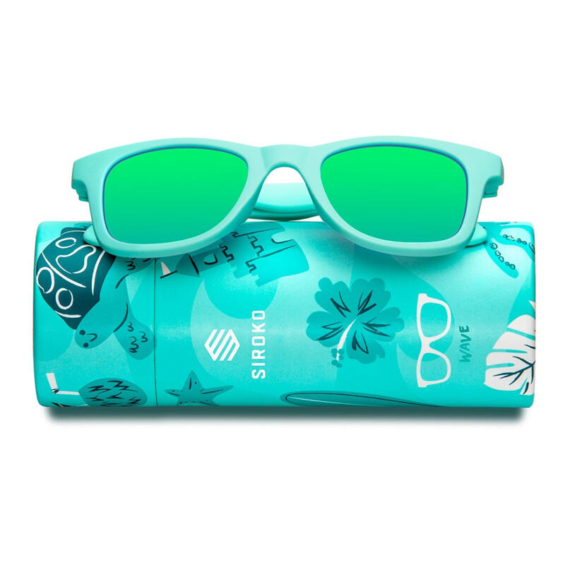 Kinder Surf sonnenbrille für Wave SIROKO Cyan