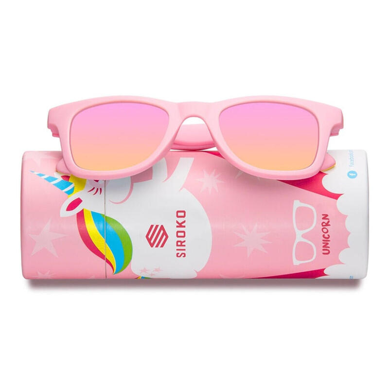 Dzieci Surf ęce okulary przeciwsłoneczne Unicorn SIROKO Cukierkowy Róż