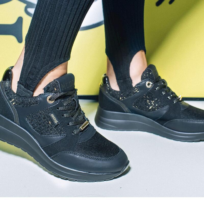 Zapatillas de caminar para mujer mtng lana-s en color negro
