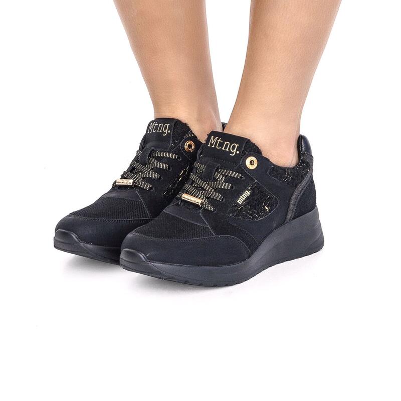 Zapatillas de caminar para mujer mtng lana-s en color negro