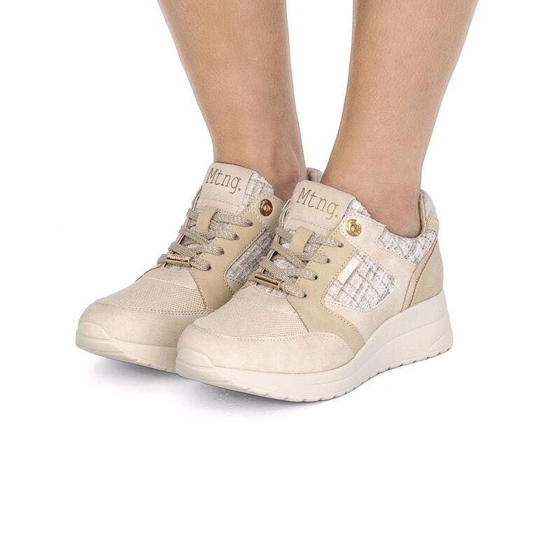 Zapatillas de caminar para mujer mtng lana-s en color beige