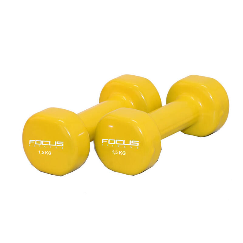 Vinyl dumbbells - 2 x 1,5 kg