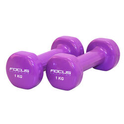 Vinyl dumbbells - 2 x 1 kg