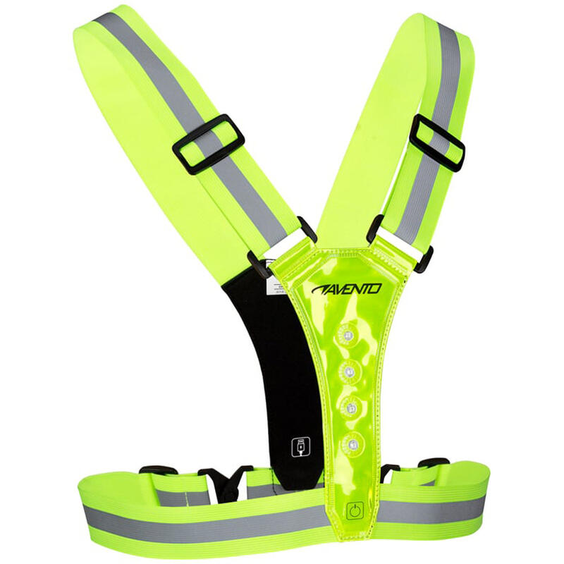 Gilet de sport à led - rechargeable - jaune fluo - Gilet de sécurité