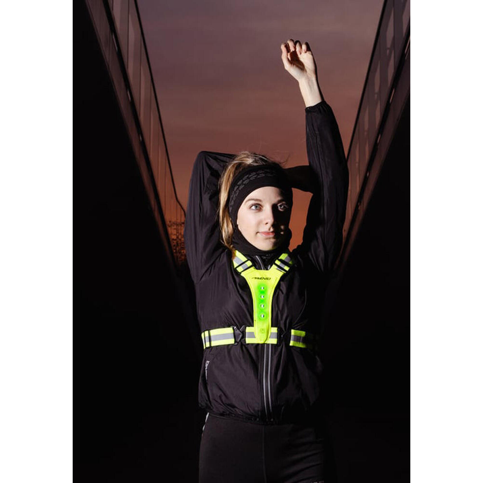 Gilet sportivo a led - ricaricabile - giallo fluo - Gilet di sicurezza 4/7