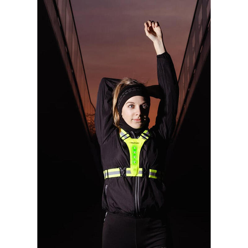 Vestă sport cu LED - reîncărcabilă - galben fluorescent - Vestă de siguranță
