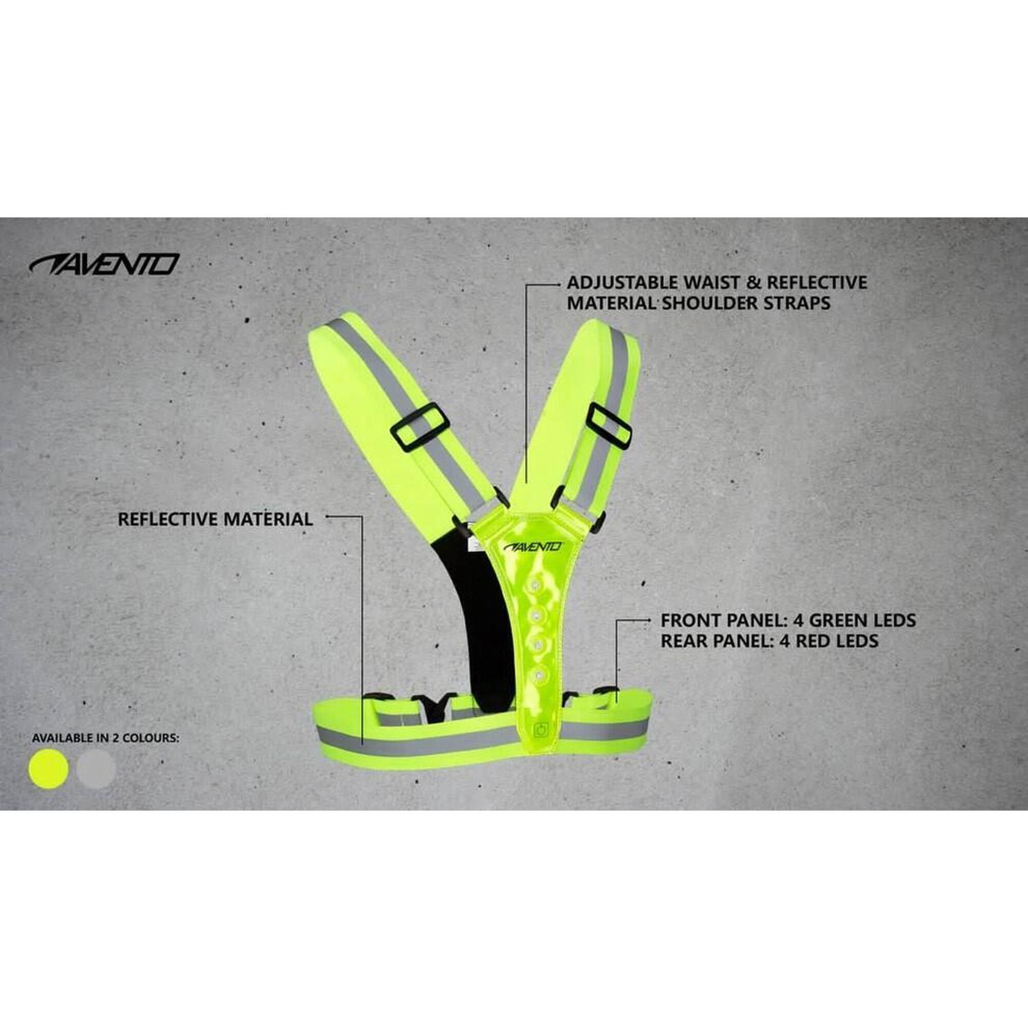 Gilet da corsa con illuminazione LED riflettente - Nero 5/5