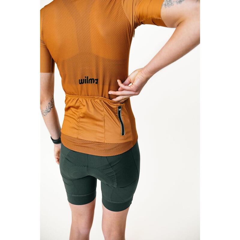 Maillot De Cyclisme Femme Manches Courtes Marron