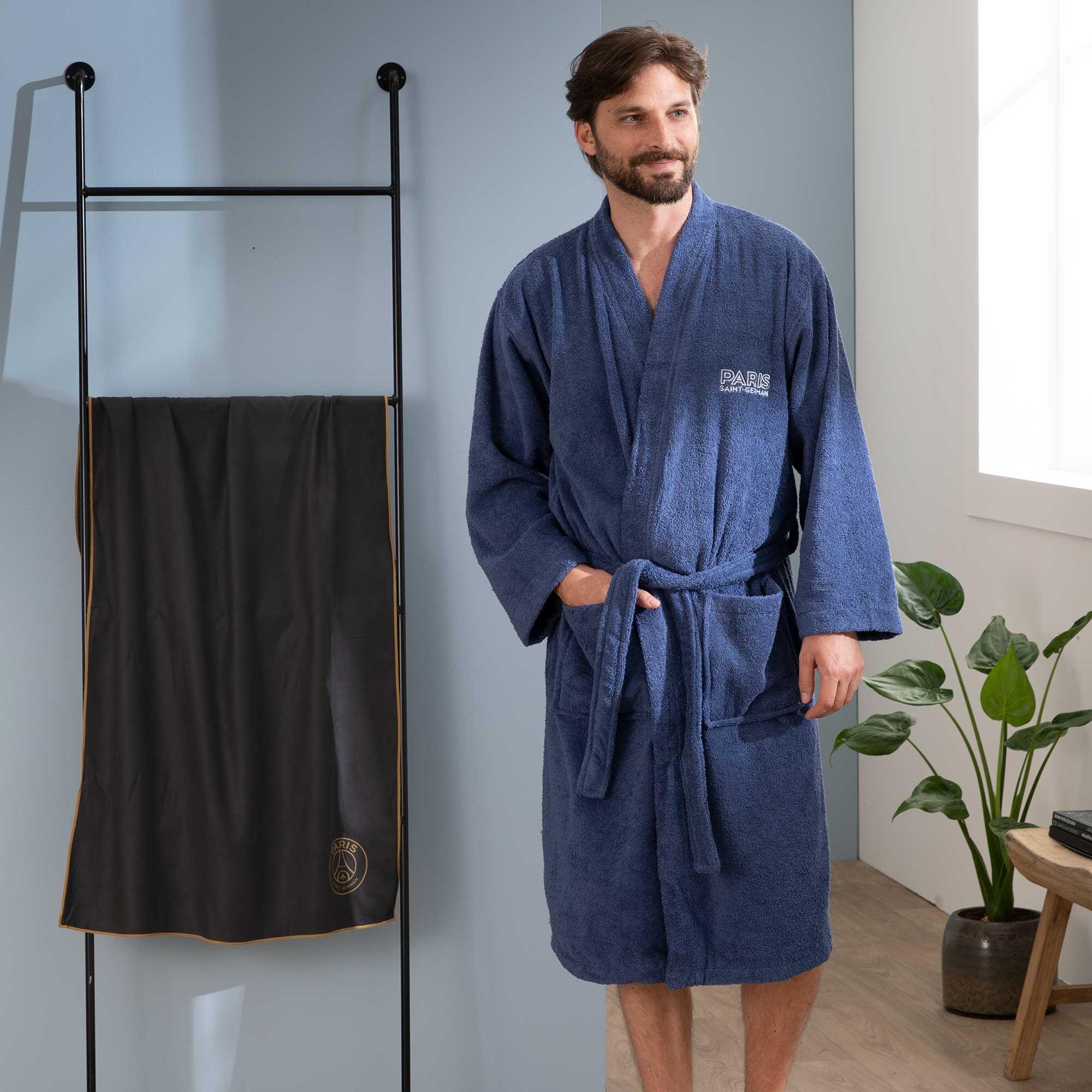 Peignoir de bain adulte 100% coton football Paris - Parisian 3/7